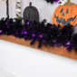 Northlight 9ft LED  Pre-Lit Black Crystal Pine  Halloween Garland - image 6