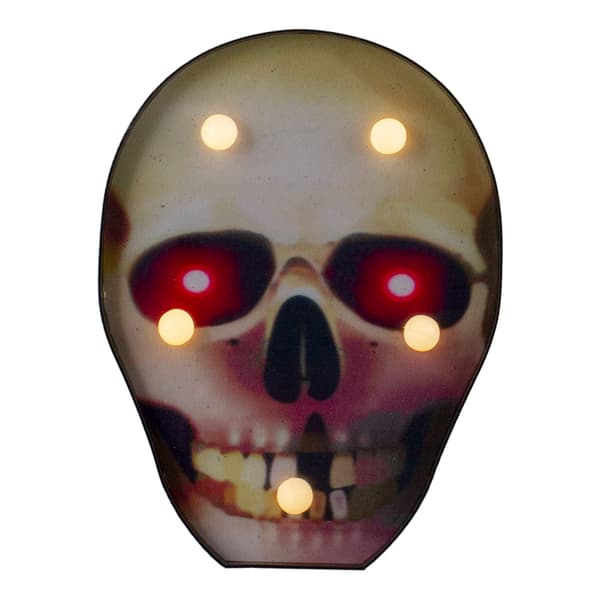 Northlight Lighted Skull Halloween Decoration - image 