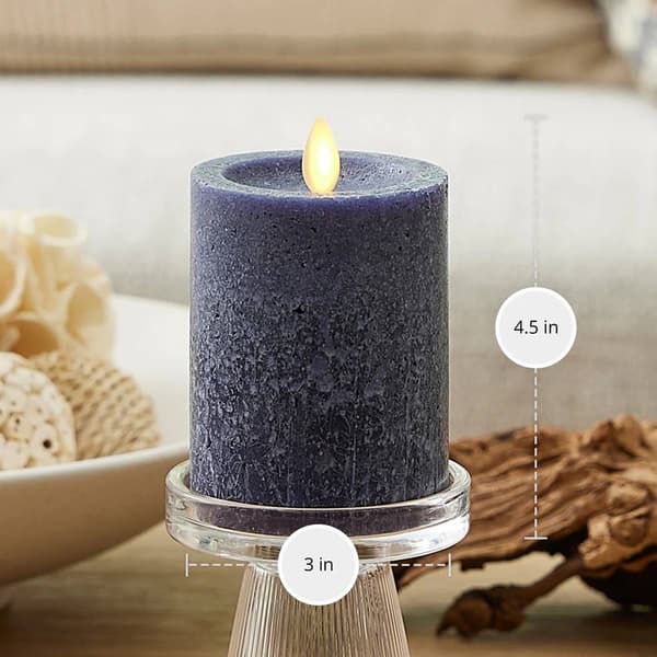 Luminaria 3x4.5 Sea Glass Fameless Pillar Candle