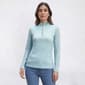 Womens Court Haley Long Sleeve Zip Front Wave Leaf Polo - image 1