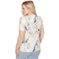 Womens Alfred Dunner Out Of The Blue Floral Birds V Neck Tee - image 2
