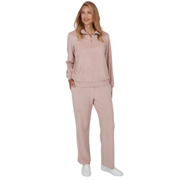 Petite Alfred Dunner Luxe Be A Lady Quarter Zip Sweater