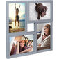 Malden 4-Opening Grey Square Puzzle Frame - 4x6 - image 1