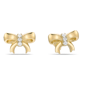 Brilliant Grown 18kt. Gold-Plated Lab-Grown Diamond Bow Earrings - image 4