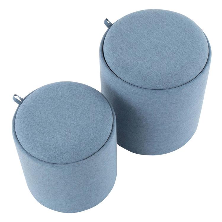 LumiSource Tray Contemporary Nesting Ottoman Set