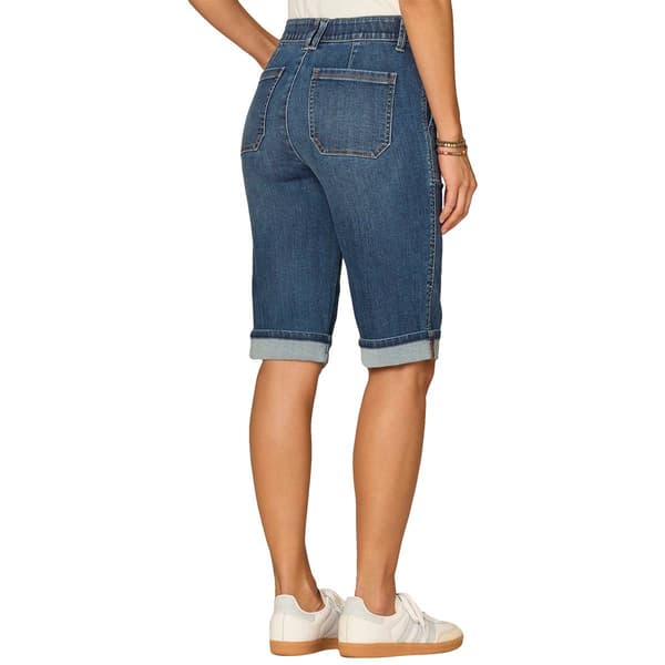 Womens Democracy “Ab”solution® Hi Rise Bermuda Denim Shorts