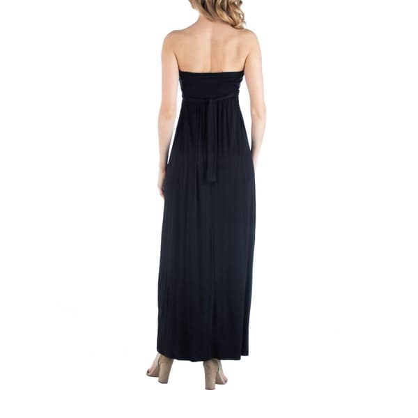 Womens 24/7 Comfort Apparel Maternity Maxi Dress with Belt