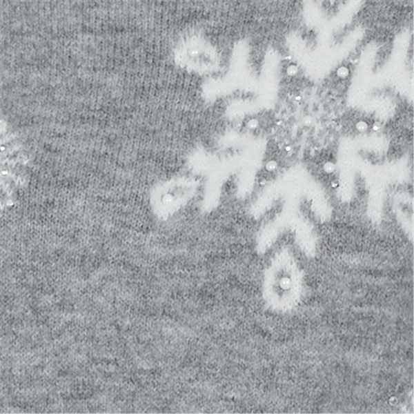Petite Alfred Dunner Vail Snowflake Pearl Heathered Sweater