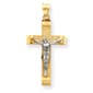 Gold Classics&#40;tm&#41; Two Tone INRI Crucifix Pendant - image 1