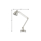 HomeRoots 27in. Nickel Desk Table Lamp with Nickel Cone Shade - image 3