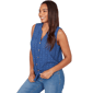 Petite Ruby Rd. French Riviera Sleeveless Eyelet Blouse - image 3