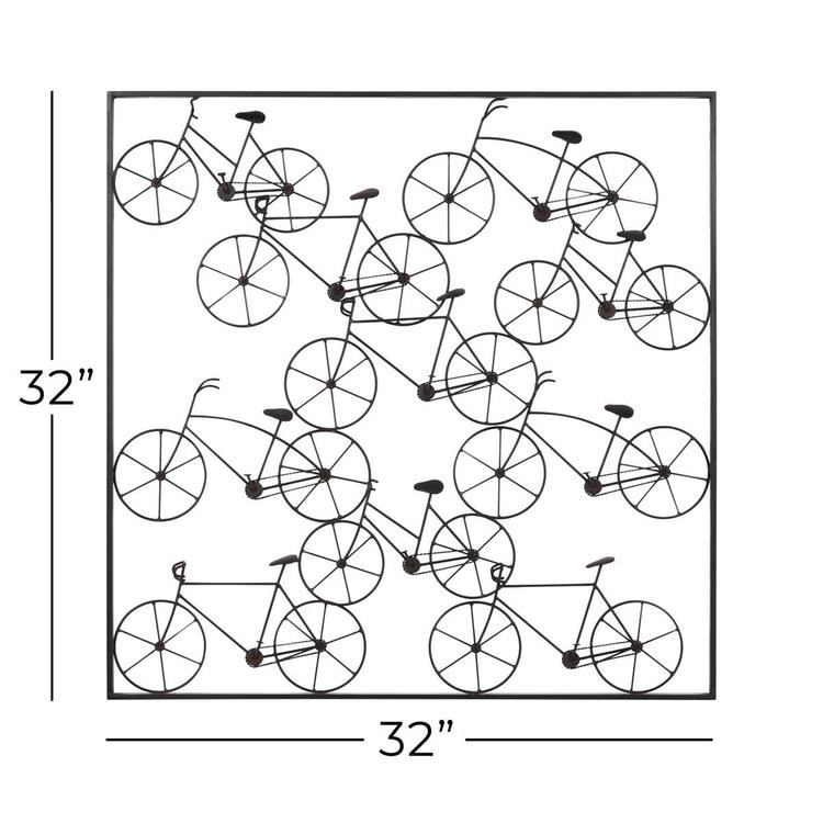 9th & Pike® Metal Bicycle Collage Wall Decor