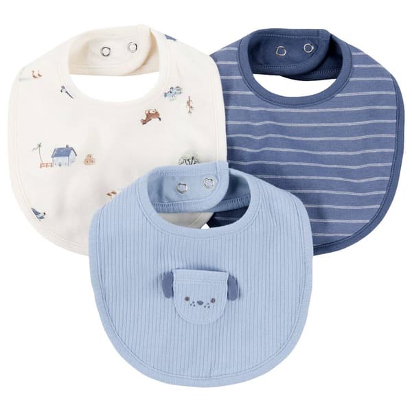 Baby Boy Carter''s(R) 3pk. Wild & Free Bibs - image 
