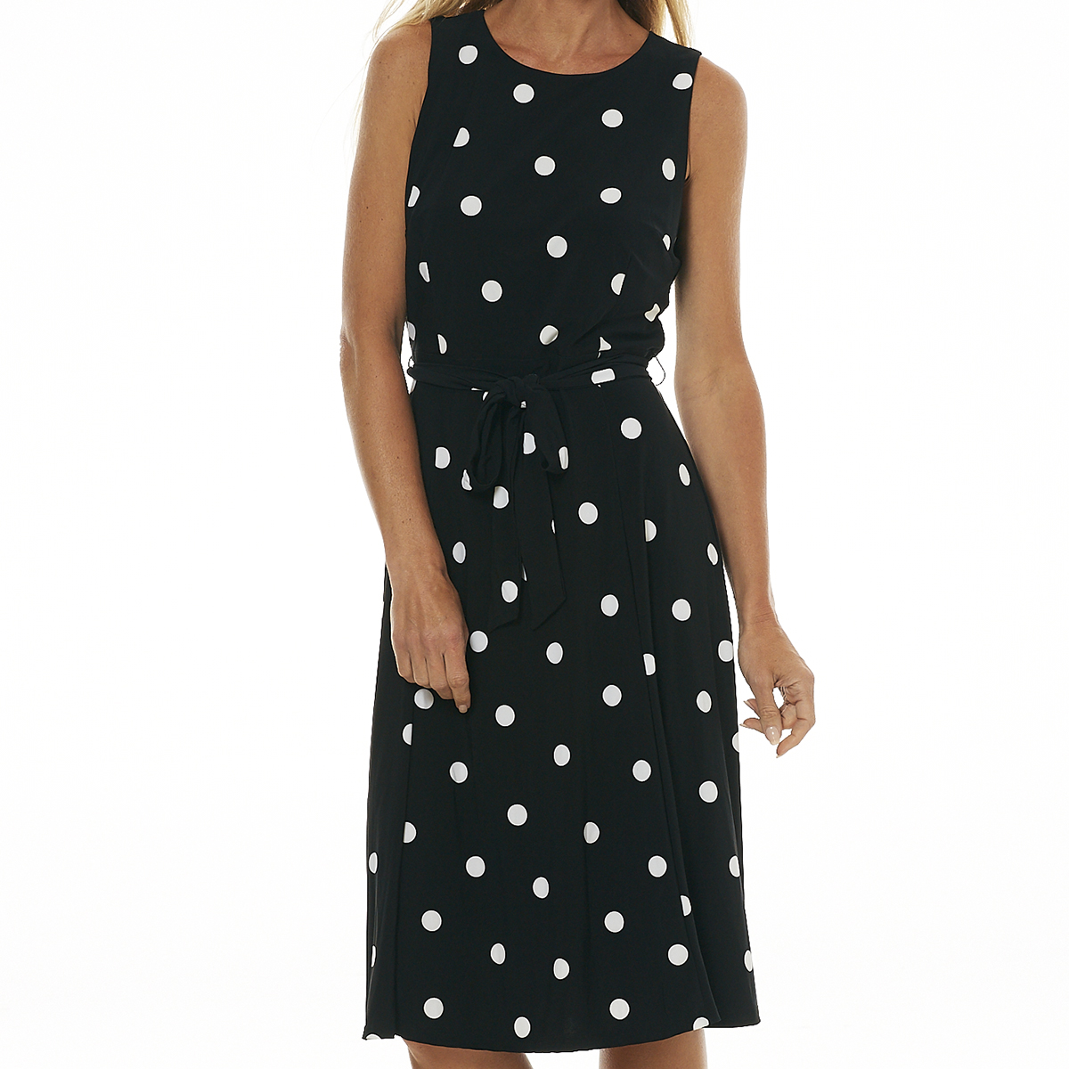 kasper polka dot dress