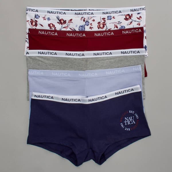 Womens Nautica 5pk Boyshort Panties - NT4463-5PKGQ - image 