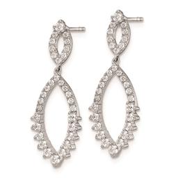 Pure Fire 14kt. White Gold Lab Grown Diamond Teardrop Earrings
