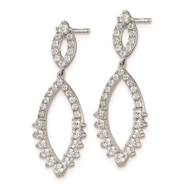 Pure Fire 14kt. White Gold Lab Grown Diamond Teardrop Earrings