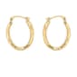 10kt. Yellow Gold Twisted Oval Hoop Earrings - image 1