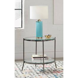 Coaster Round Glass Top End Table