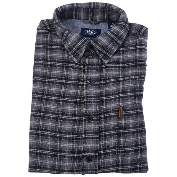 Mens Chaps Long Sleeve Stretch Flannel Shirt - image 
