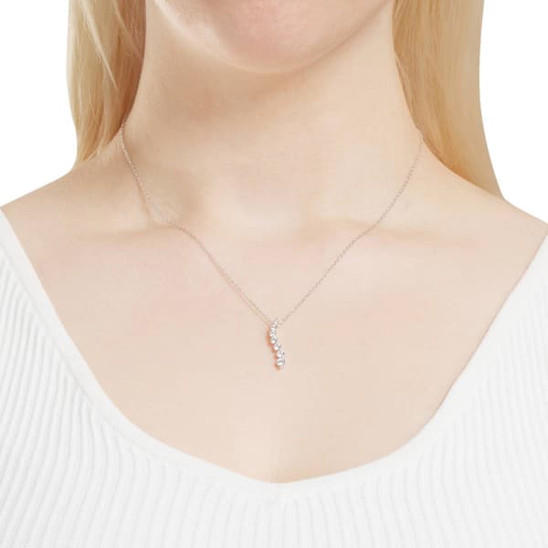 Athra Sterling Silver & CZ Pendant Necklace