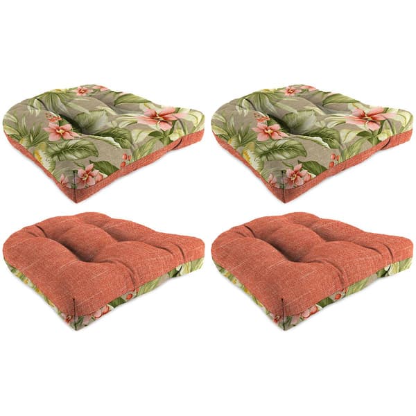 Jordan Wicker Chair Cushions - Tory Sunset/Tahiti Sunrise - image 
