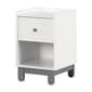 South Shore Bebble Soft Gray & White Nightstand - image 1