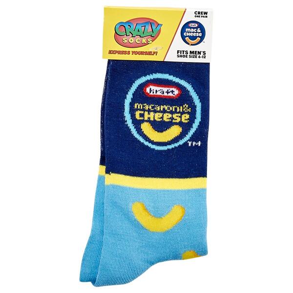 Mens Crazy Socks Kraft Mac & Cheese&#40;tm&#41; Crew Socks - image 