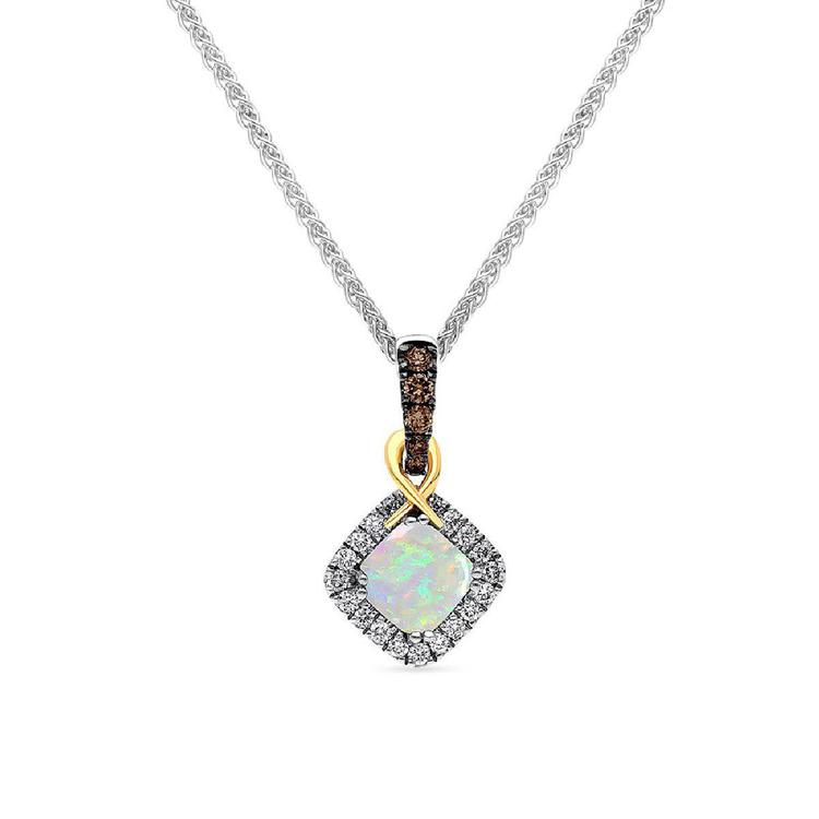 Le Vian(R) Neopolitan Opal(tm) Chocolate & Nude Diamond Pendant