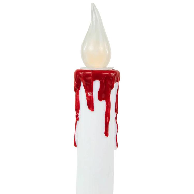 Northlight Seasonal Pre-Lit LED White & Red Candles -  Set of 2