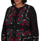 Plus Size Ruby Rd. Mysterious Romance Dramatic Floral Blouse - image 5