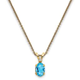 Gemstone Classics(tm) 14kt. Yellow Gold December Birthstone Necklace