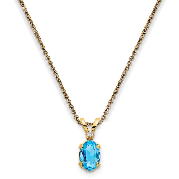 Gemstone Classics(tm) 14kt. Yellow Gold December Birthstone Necklace