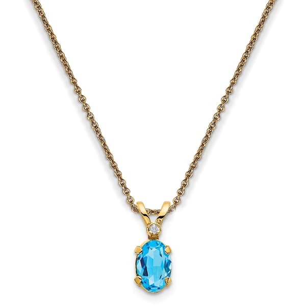 Gemstone Classics&#40;tm&#41; 14kt. Yellow Gold December Birthstone Necklace - image 