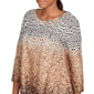 Womens Ruby Rd. Cozy Time Ombre Leopard Paisley Blouse - image 5