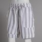 Womens Royalty 5in. Cuffed Stripe Shorts w/Pockets - Cream - image 1