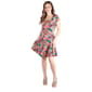 Womens 24/7 Comfort Apparel Floral Knee Length Fit & Flare Dress - image 1