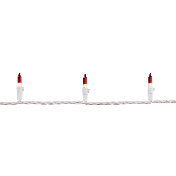 Northlight 10ft. Mini Clear with Red Tips Christmas Light Set