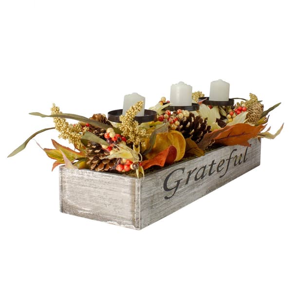 Northlight Seasonal Grateful Rustic Candle Holders