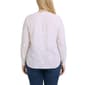 Plus Size NY Collection Long Sleeve Starfish Button Down Blouse - image 2