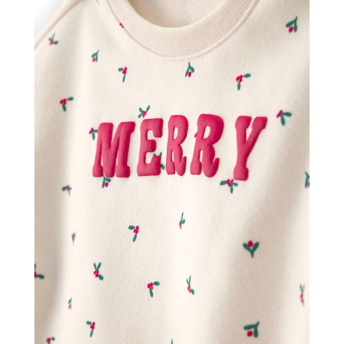 Toddler Girl Carter''s® Merry Fleece Long Sleeve Top & Pants Set