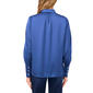 Womens Cece Bishop Sleeve Pearl Detail Button Front Blouse - image 2