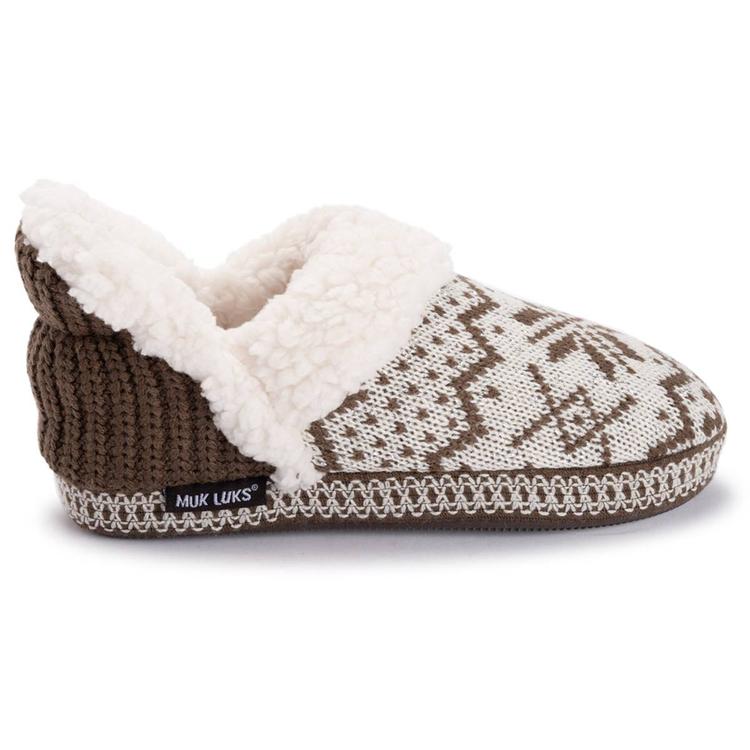 Womens MUK LUKS® Magdalena Rouched Slippers - Brown