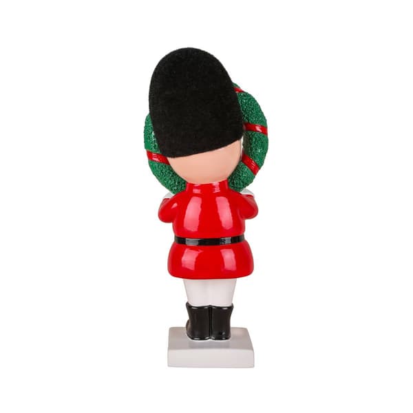 National Tree 10in. Christmas Soldier Holding Wreath Figurine