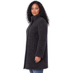 Womens Weatherproof® Charcoal Houndstooth Cozy Topper Coat