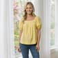 Womens Draper James Short Puff Sleeve Yarn Dye Stripe Blouse - image 1