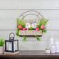 Northlight Seasonal Rabbit Couple Welcome Floral Spring Wreath - image 2