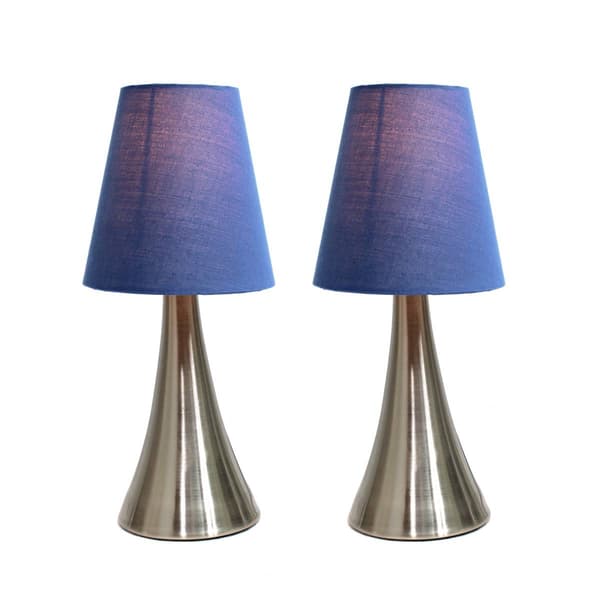 Simple Designs Valencia Touch Table Lamp Set w/Shade-Set of 2 - image 