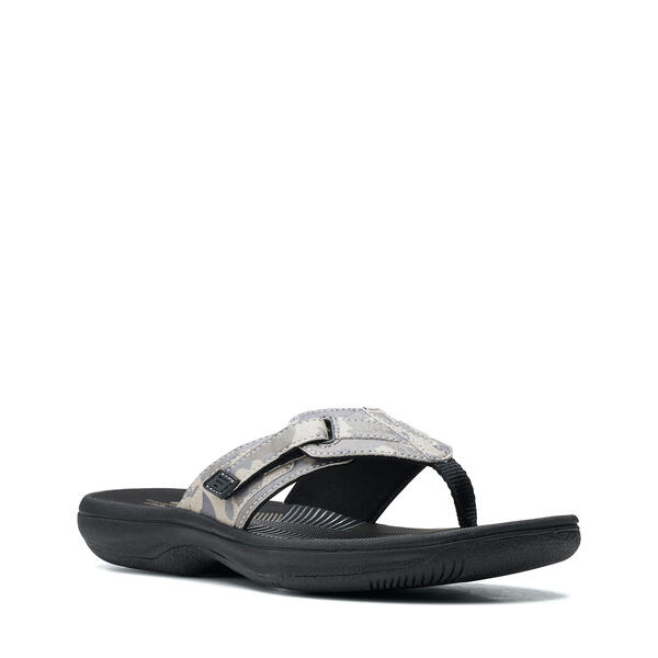 Womens Clarks(R) Cloudsteppers(tm) Brinkley Jazz Camo Flip Flops - image 