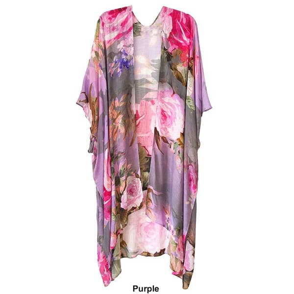Womens Modena Vibrant Floral Lightweight Kimono